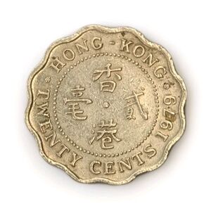 Hong Kong 20 Cents 1979 KM#36. Twenty Cents coin. Young Bust right